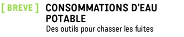 Consommations d'eau potable